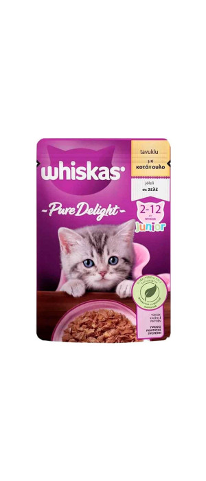 WHİSKAS POUCH PURE DELİGHT JUNİOR TAVUK 85 GR WHİSKAS POUCH PURE DELİGHT JUNİOR TAVUK 85 GR